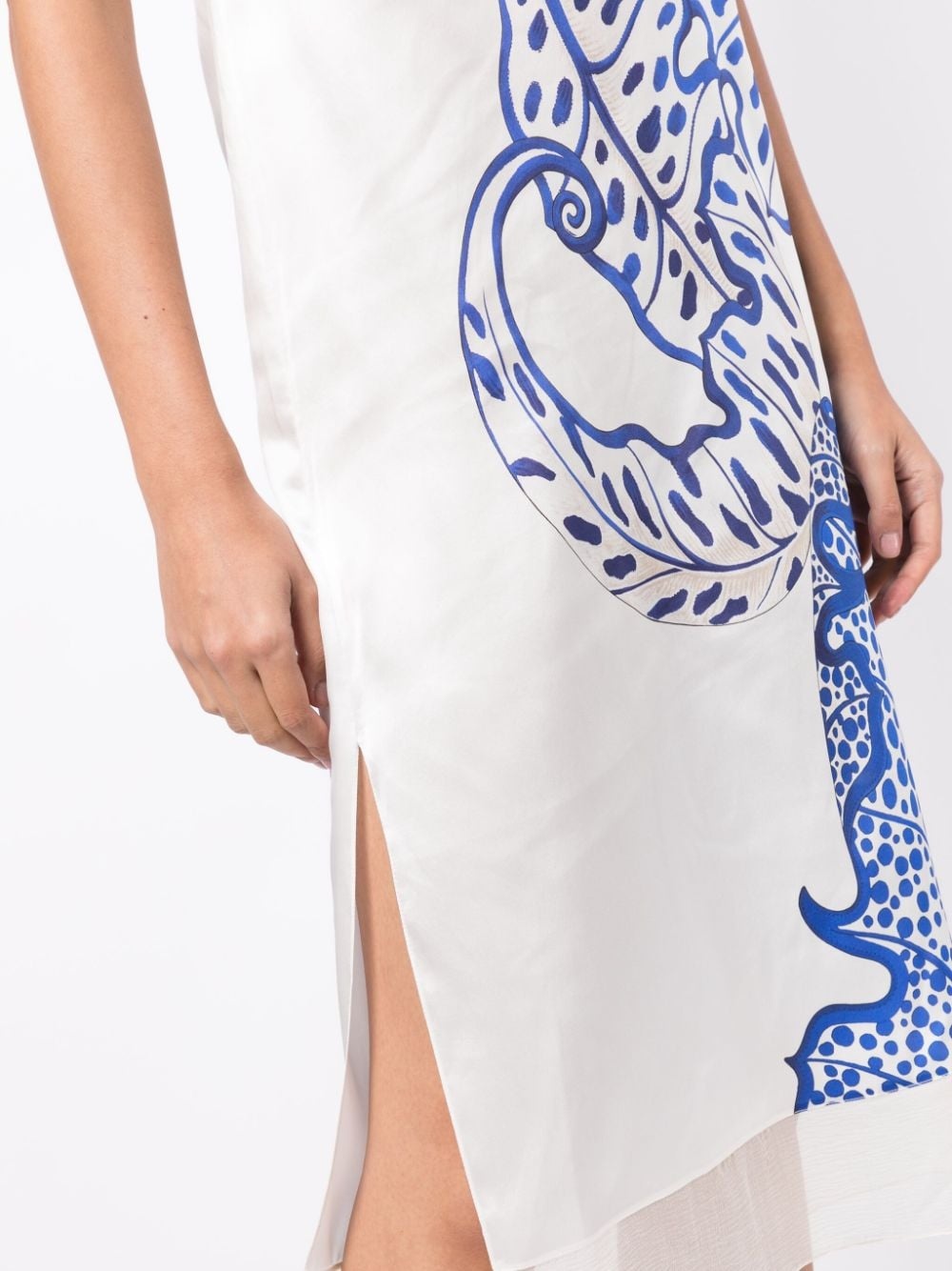 floral-print silk mididress - 5