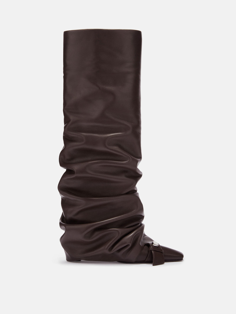 ''JUNO'' CHOCOLATE KNEE-HIGH BOOT 1
