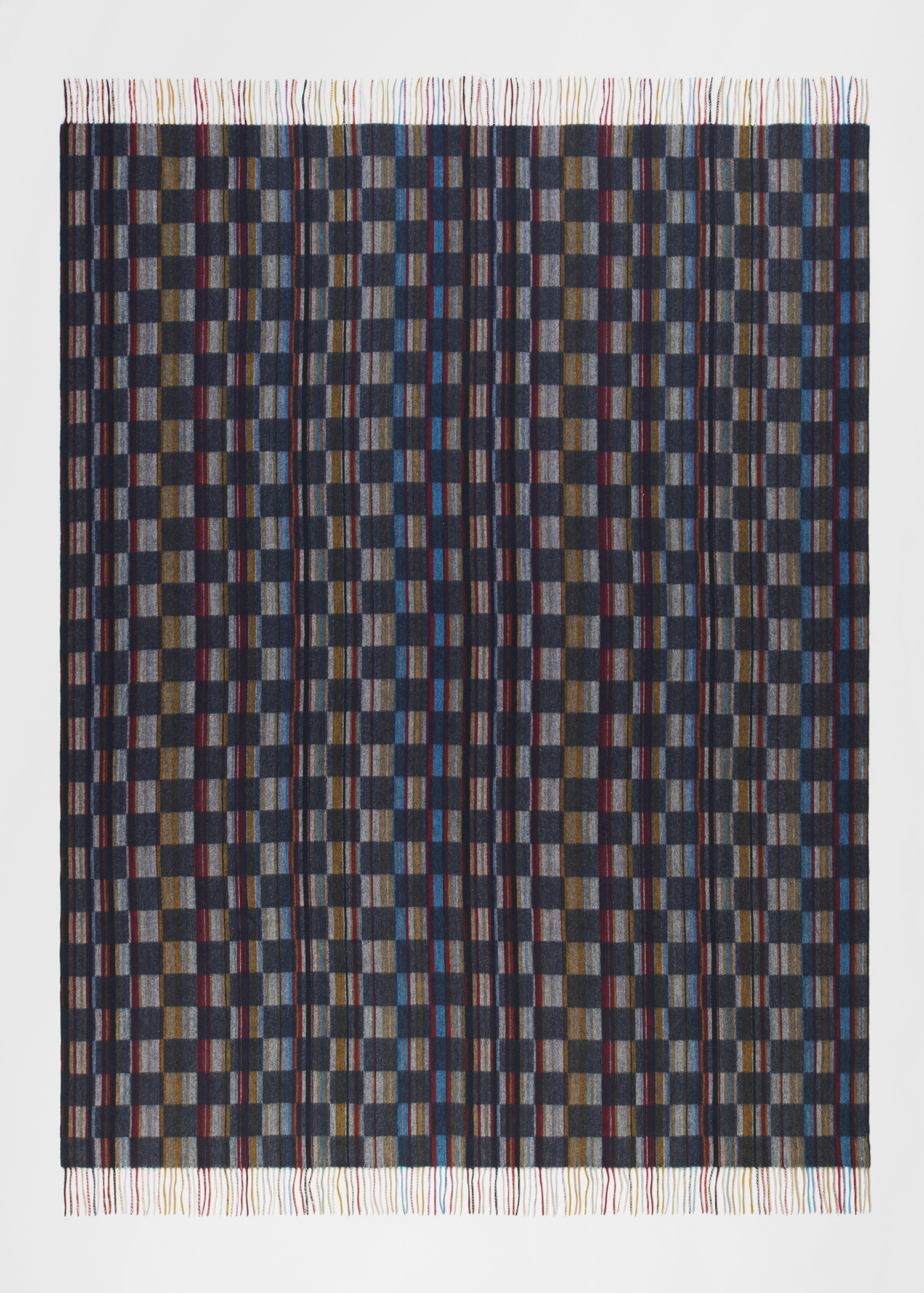 Lambswool 'Signature Stripe' Check Blanket - 2