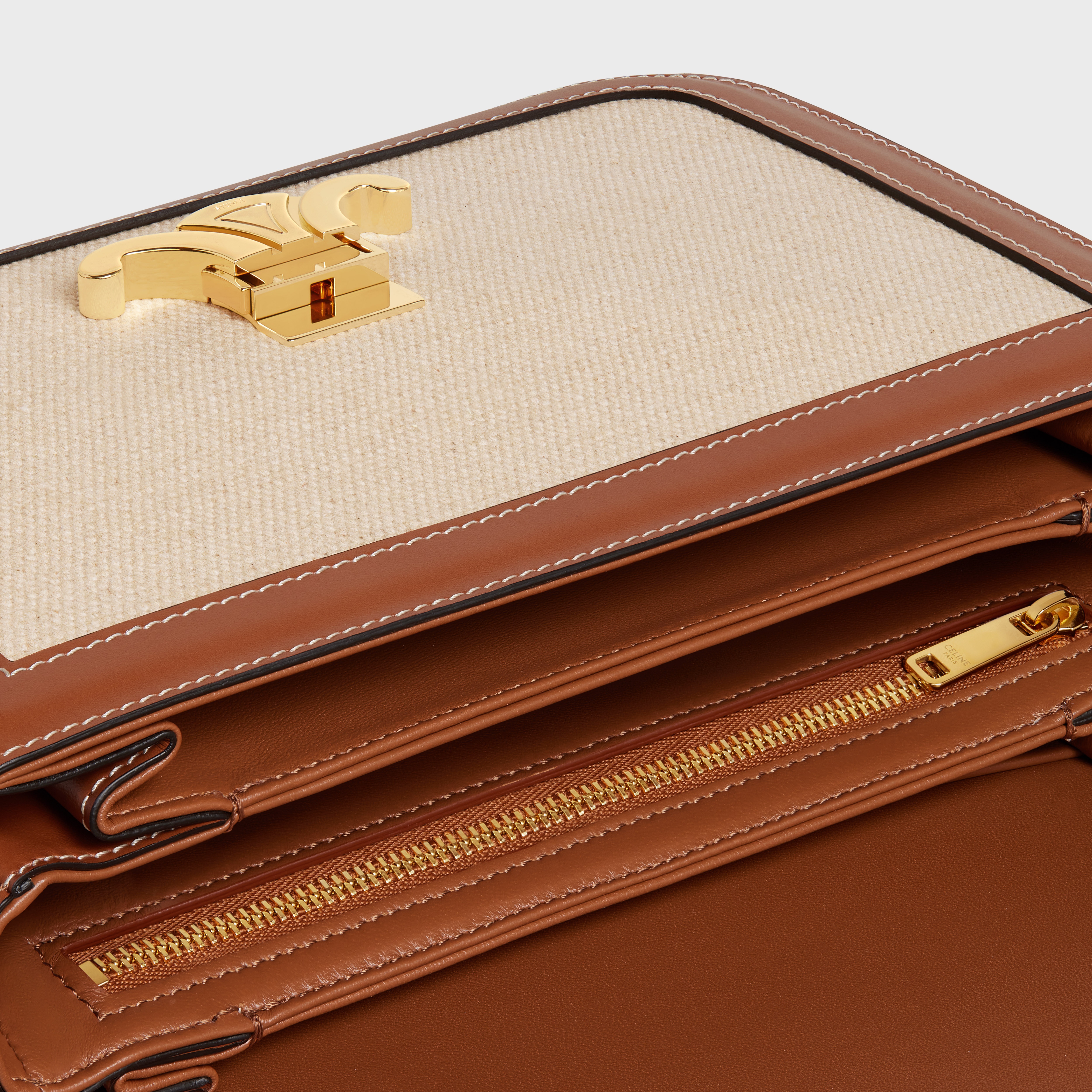 Classique Triomphe Bag in TEXTILE AND CALFSKIN - 4