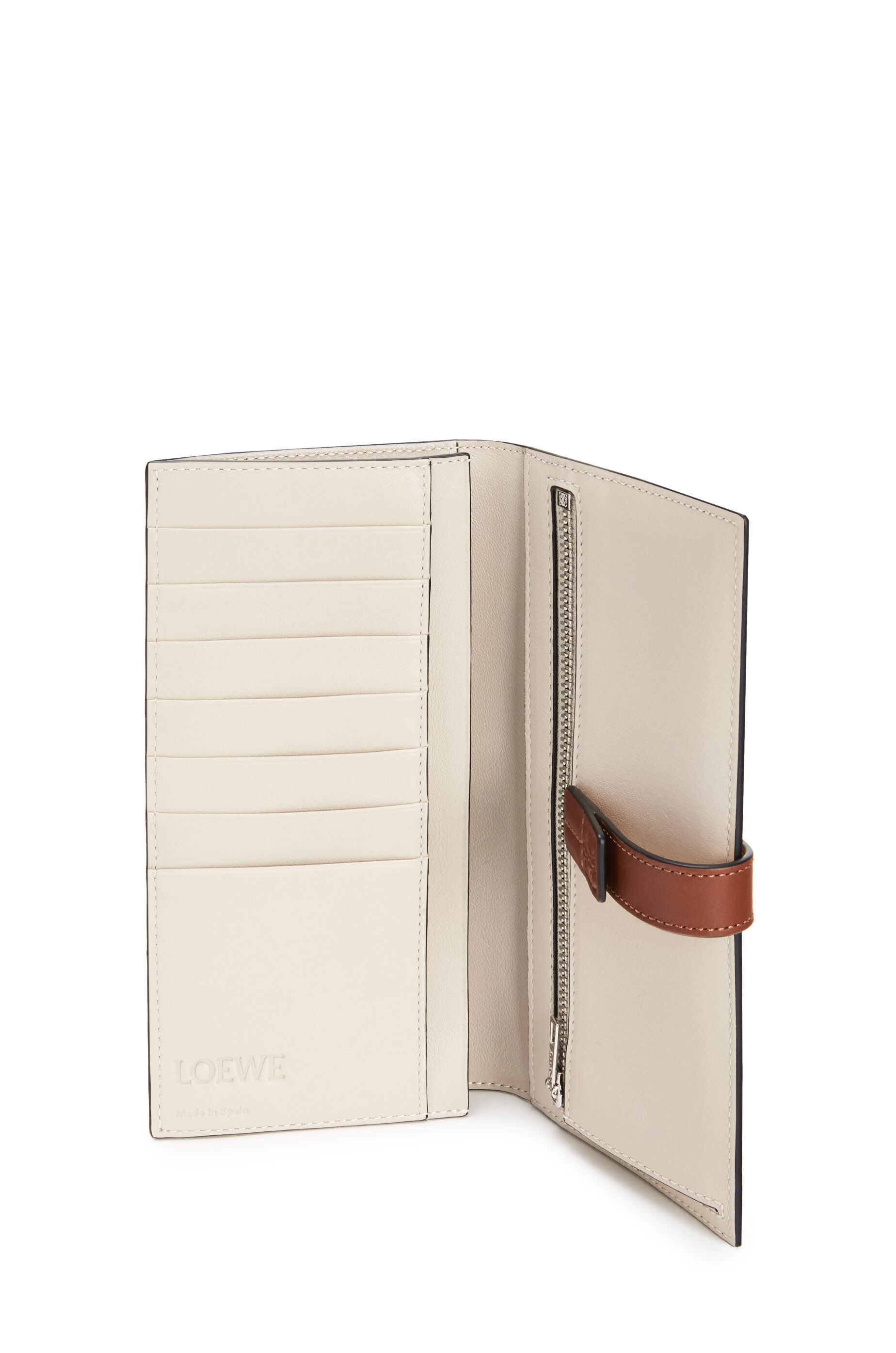 Large vertical wallet in soft grained calfskin - 2