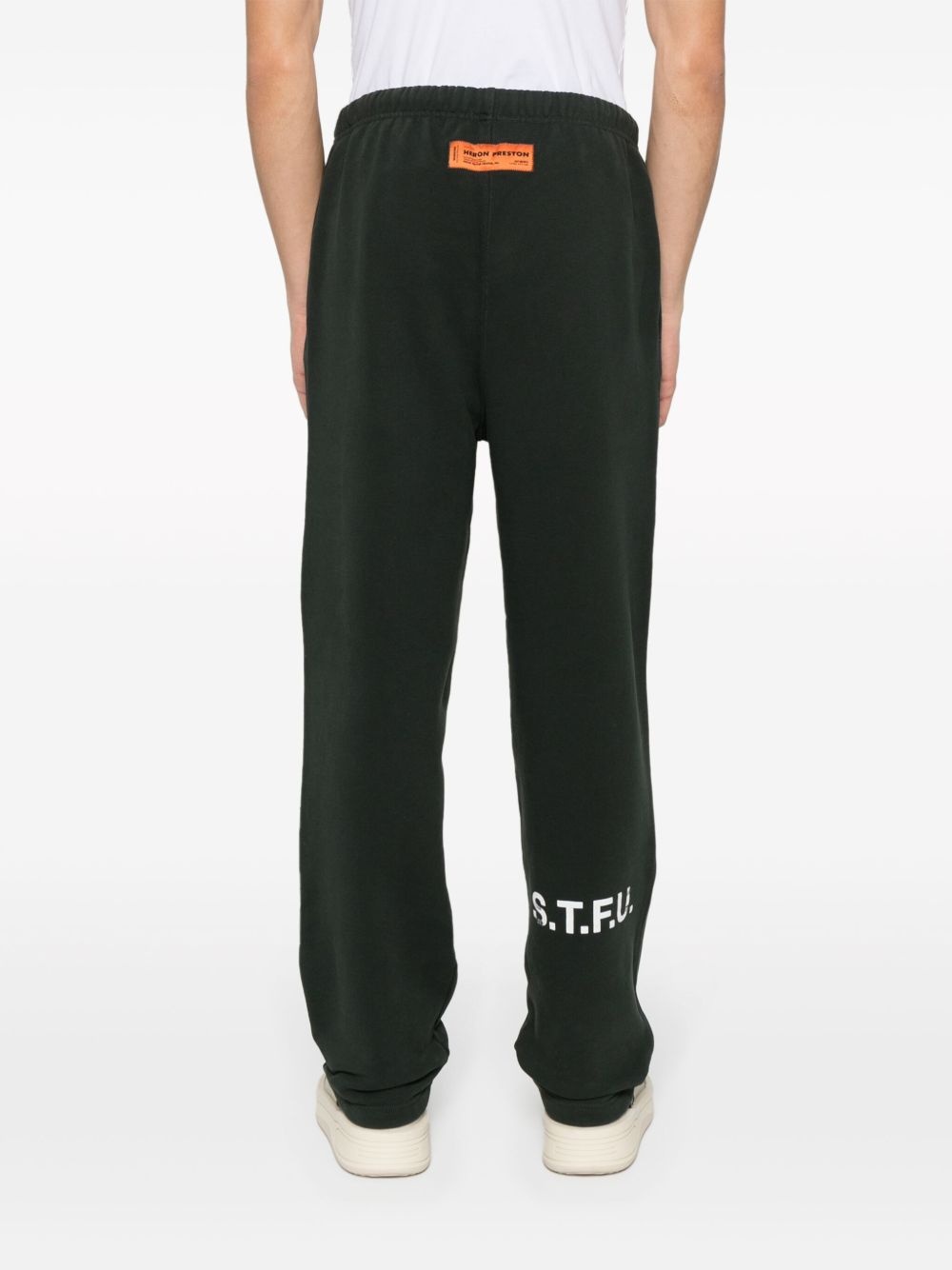 tapered cotton track pants - 4