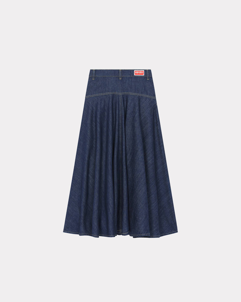 KENZO Long flared denim skirt outlook