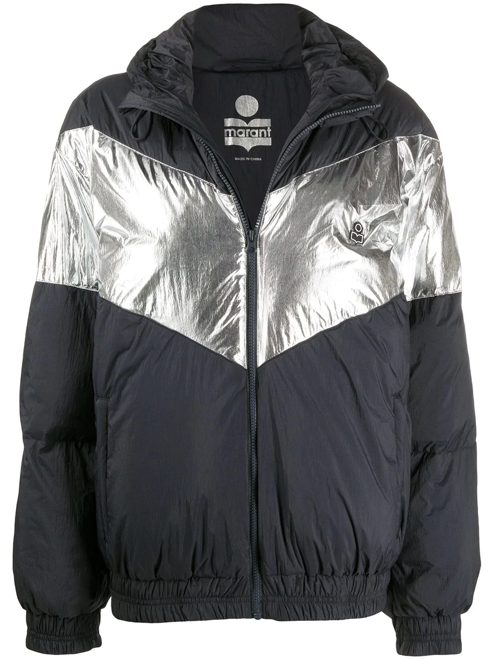 chevron-panel padded jacket - 1