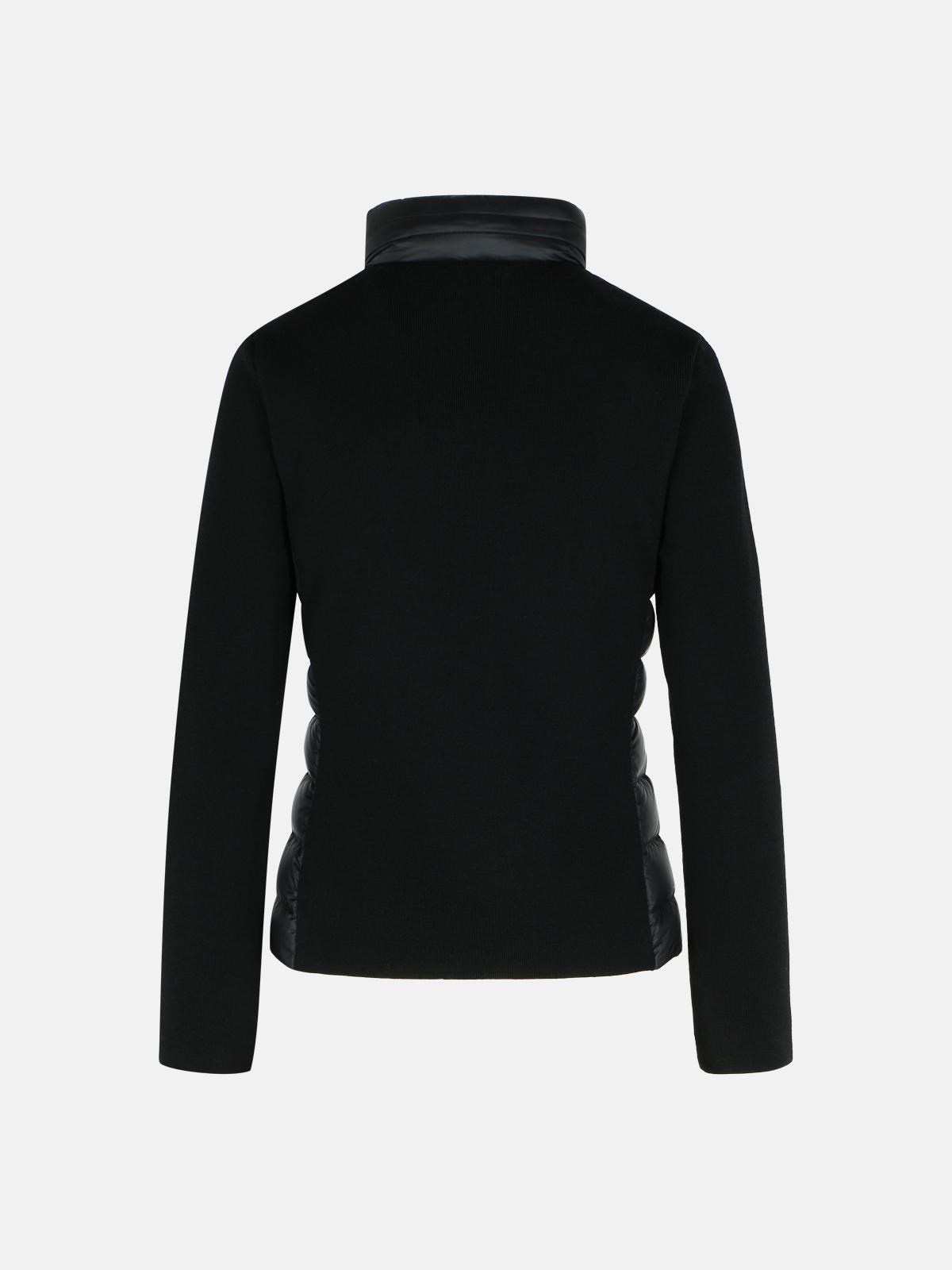 TRICOT' CARDIGAN IN POLYAMIDE AND BLACK VIRGIN WOOL - 3