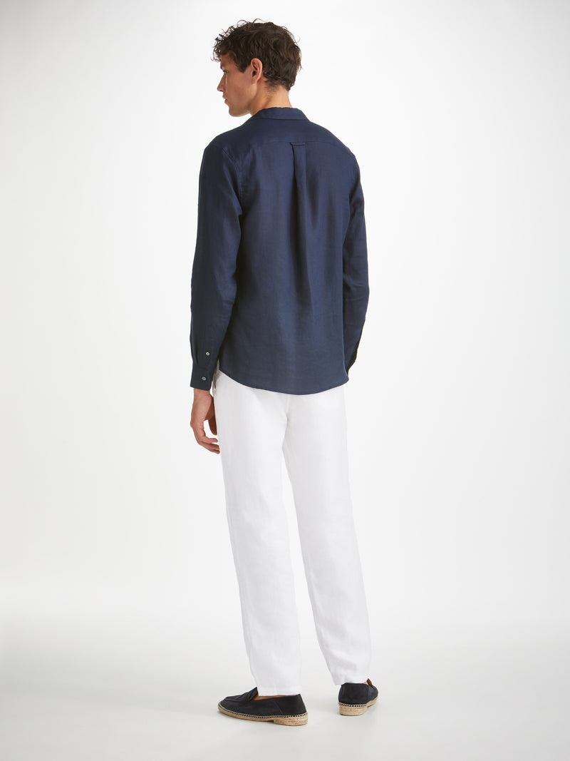 Men's Trousers Sydney Linen White - 4