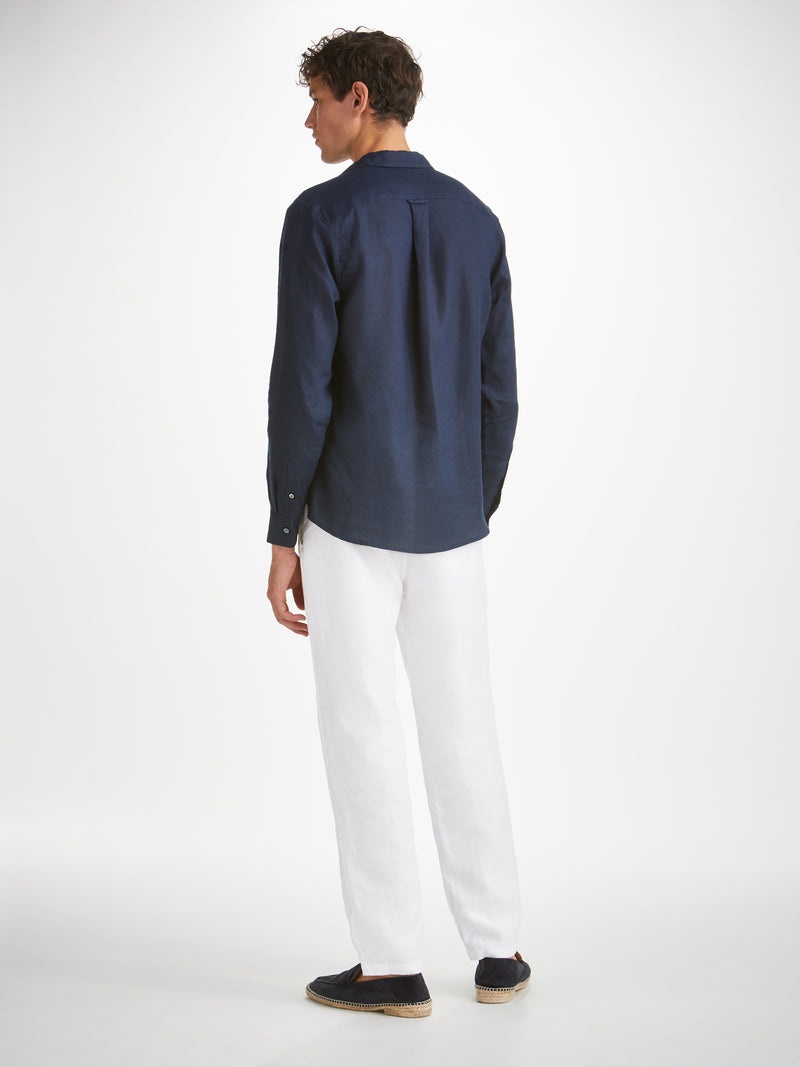 Men's Trousers Sydney Linen White - 4