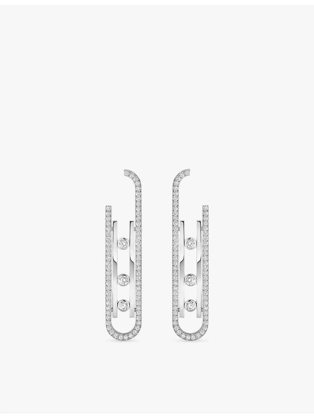 Move 10th 18ct Gold And 1ct Diamond Earrings - 1