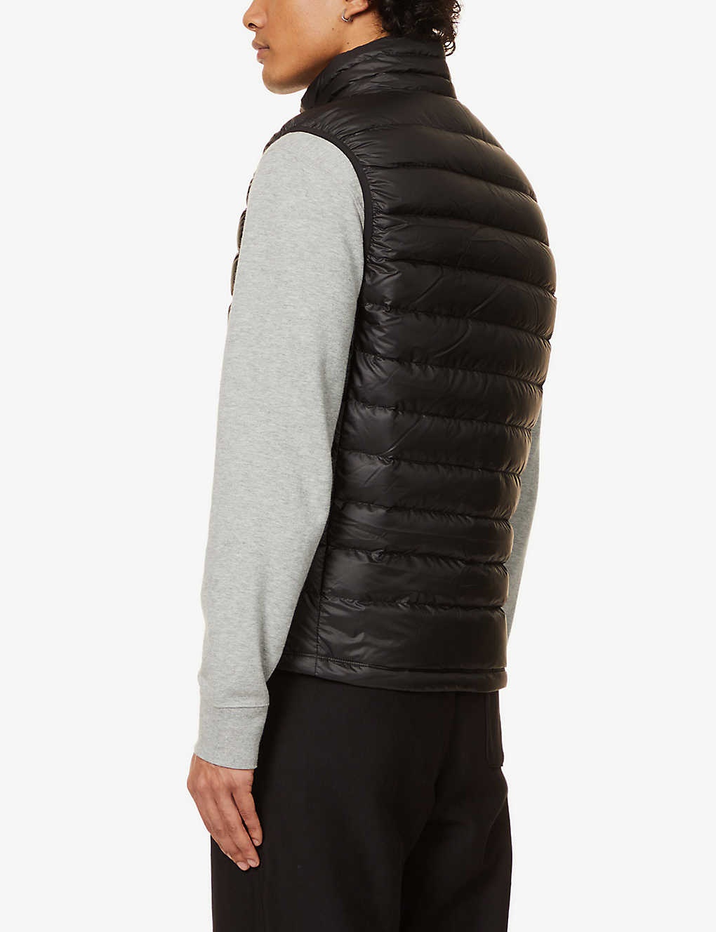 Padded high-neck recycled-polyester-down gilet - 4