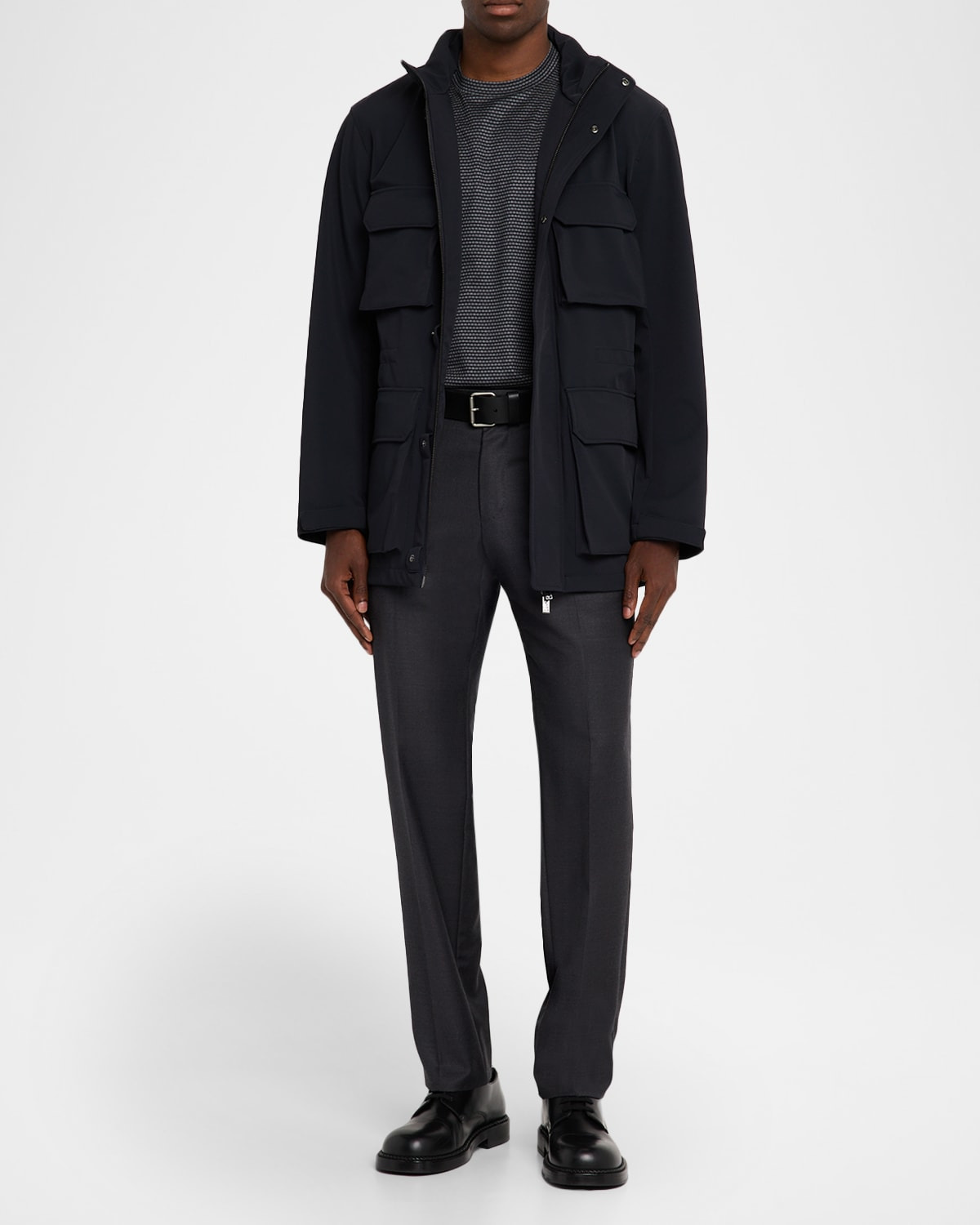 Men's Nylon Four-Pocket Car Coat - 2