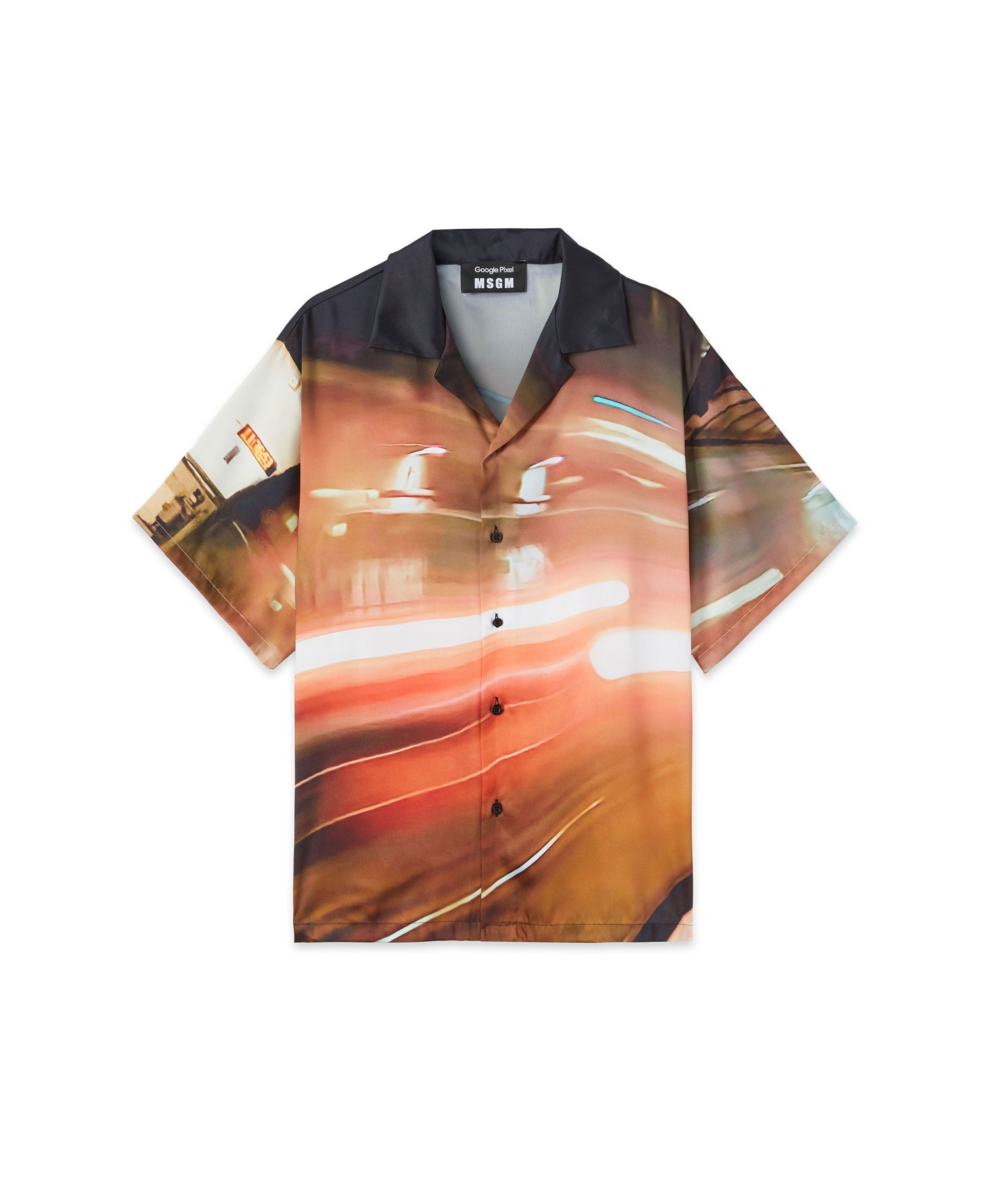 MSGM x Google Pixel "Night Metro" print All-over Shirt - 1