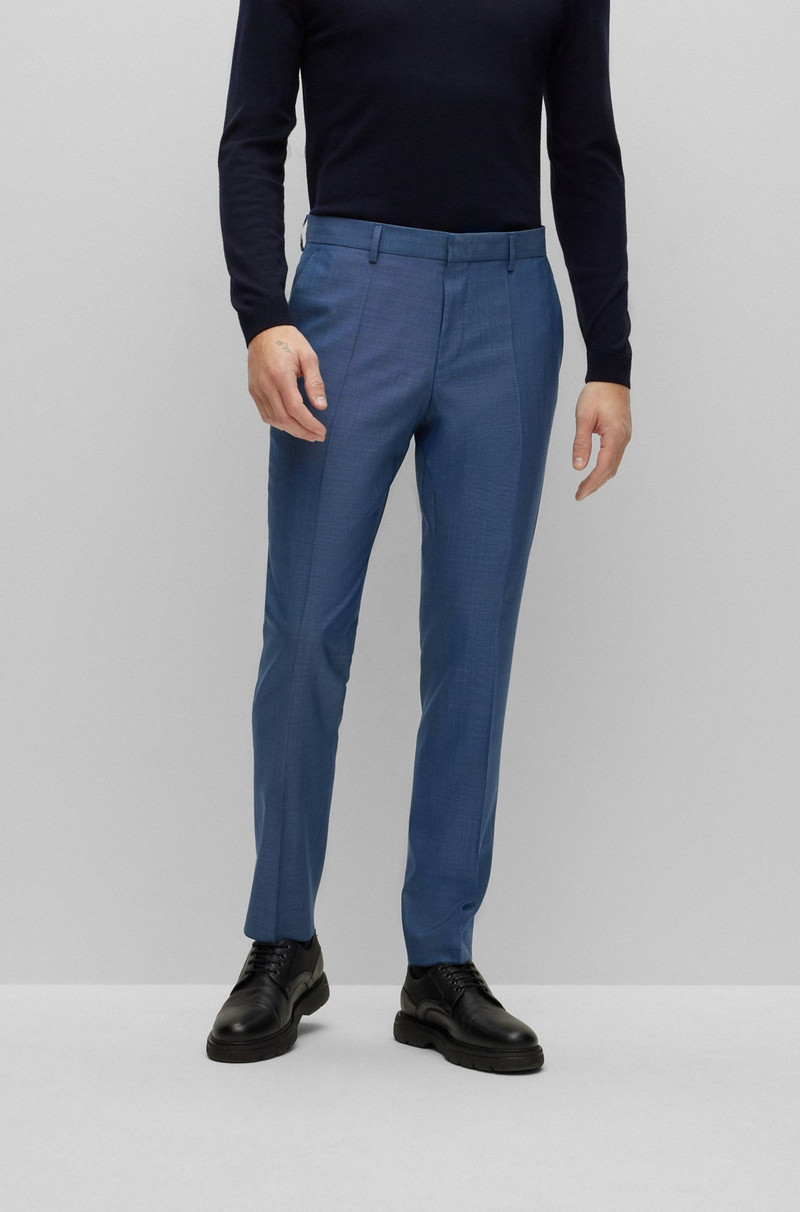 SLIM-FIT SUIT IN WOOL, SILK AND STRETCH 7