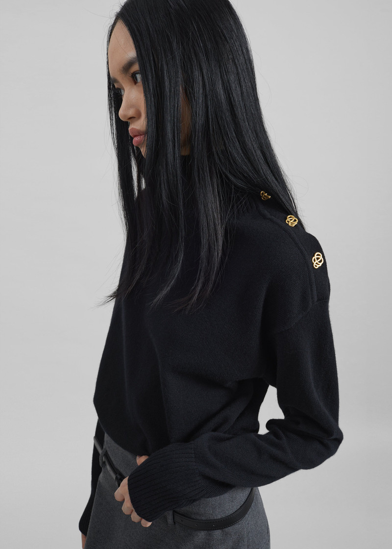 By Malene Birger Vanille Wool Sweater - Black 4