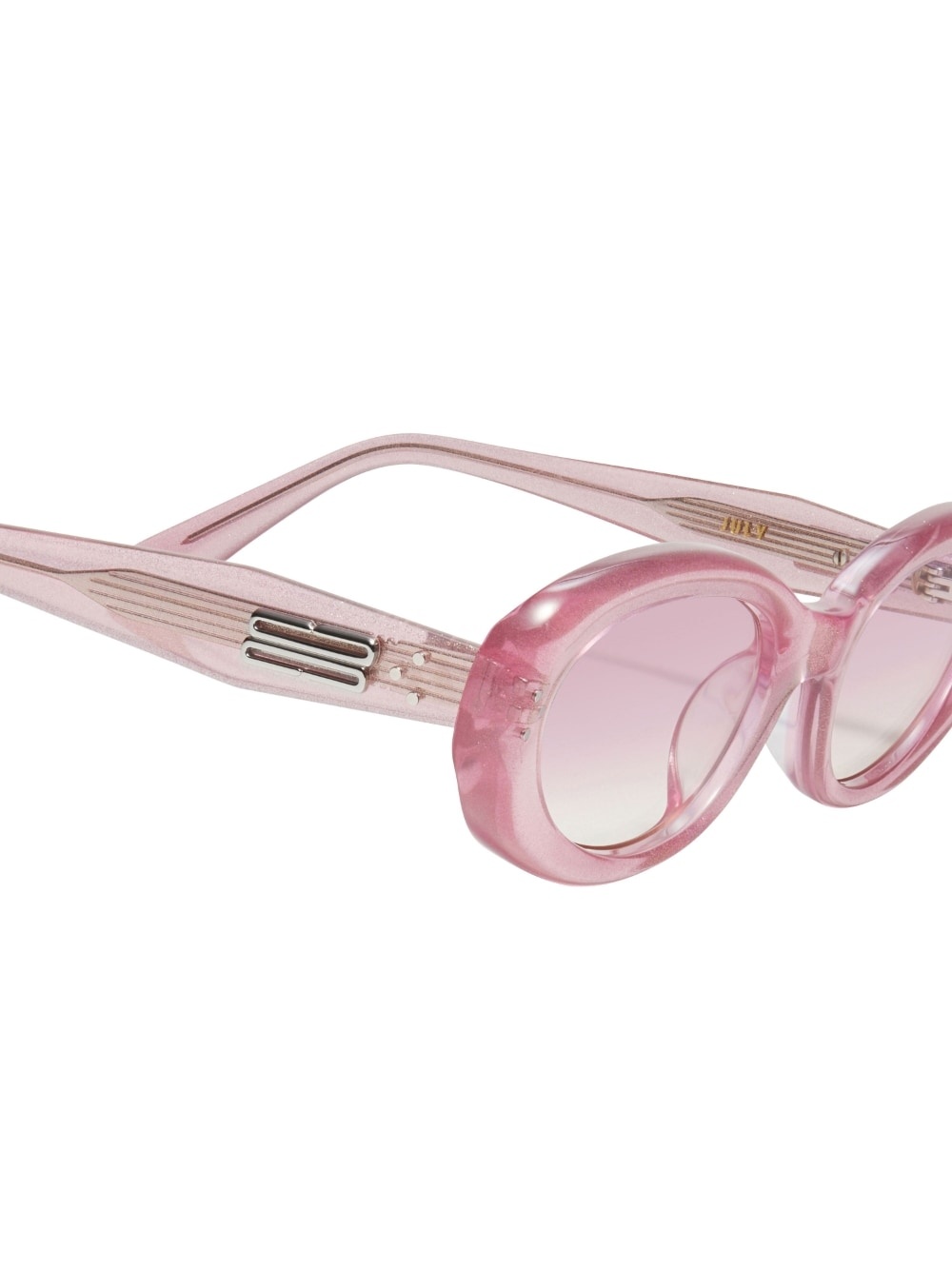 transparent-oval-frame sunglasses - 3