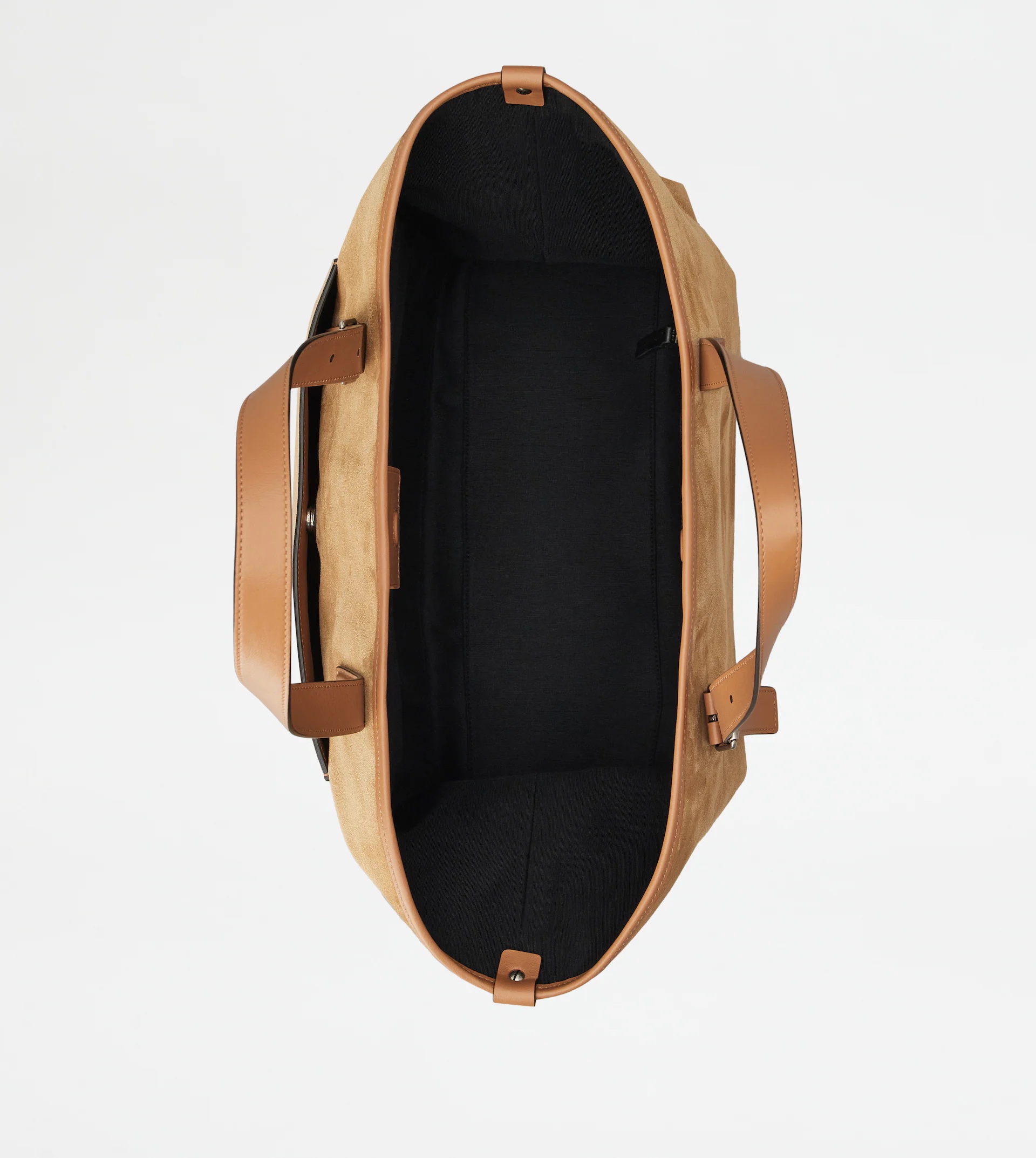 TOD'S SHOPPING BAG IN SUEDE MEDIUM - BROWN - 3