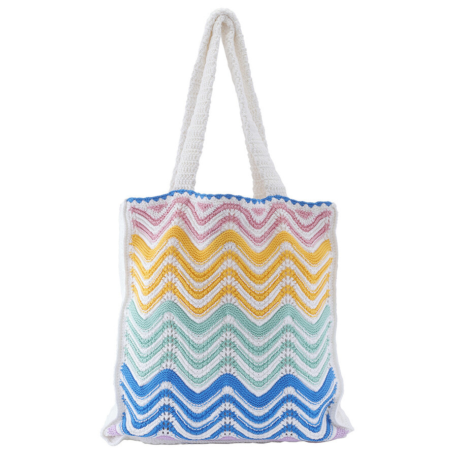 Casablanca Ladies Gradient Wave Crochet Tote Bag - 4