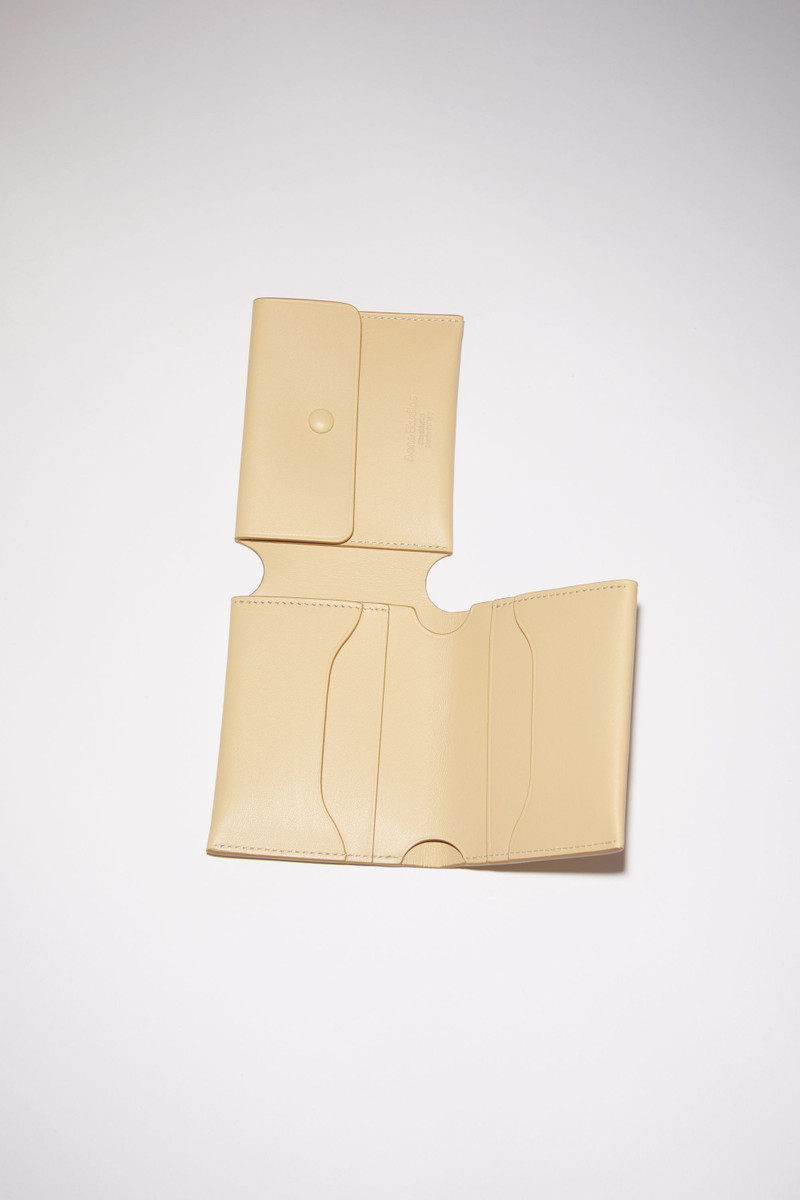 Leather trifold wallet - Dune beige 3