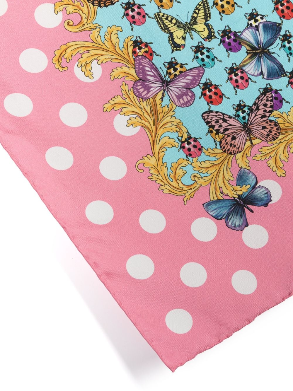 Butterflies-print silk scarf - 2