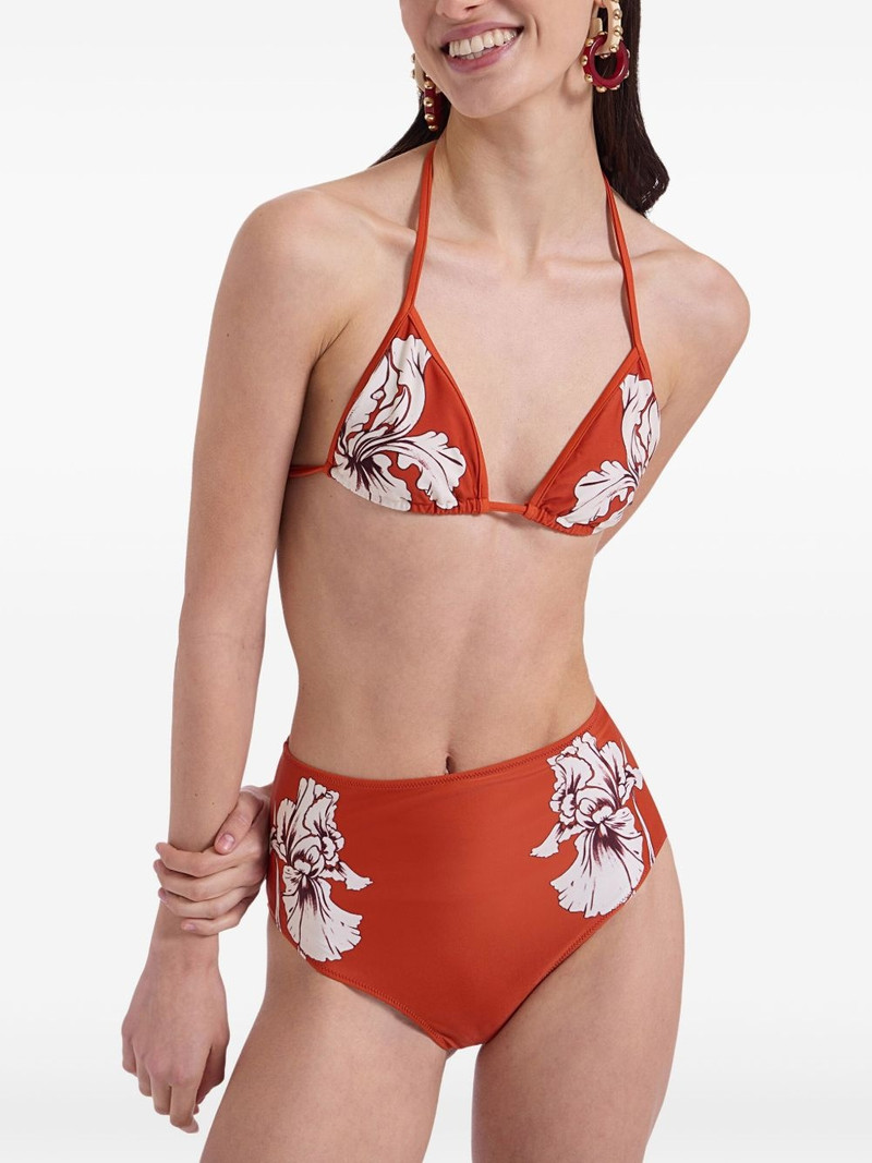 La DoubleJ floral-print bikini top outlook