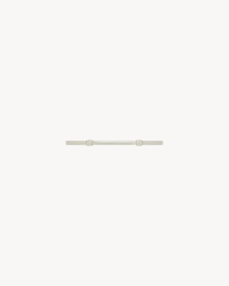 SAINT LAURENT THIN CUFF IN STERLING SILVER 5