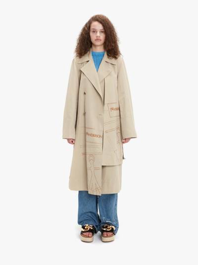 JW Anderson LOGO PRINT TRENCH COAT outlook
