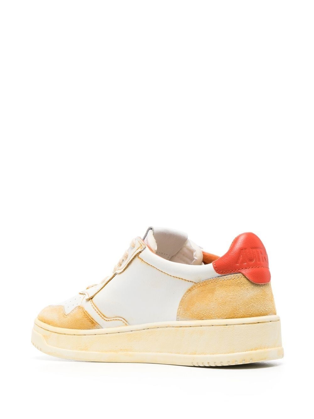 colour-block low-top sneakers - 3