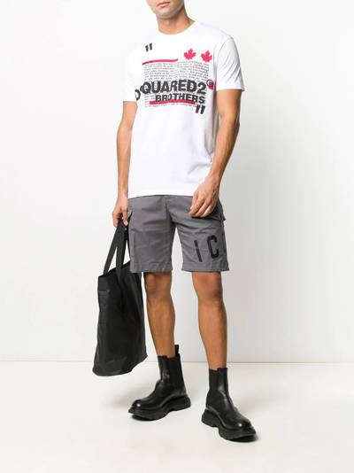 DSQUARED2 logo-print shorts outlook