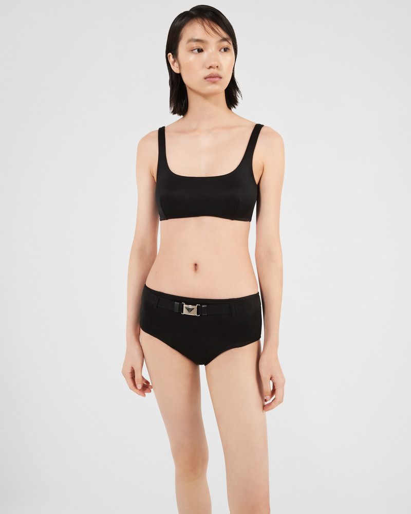 Prada Interlock fabric bikini top outlook