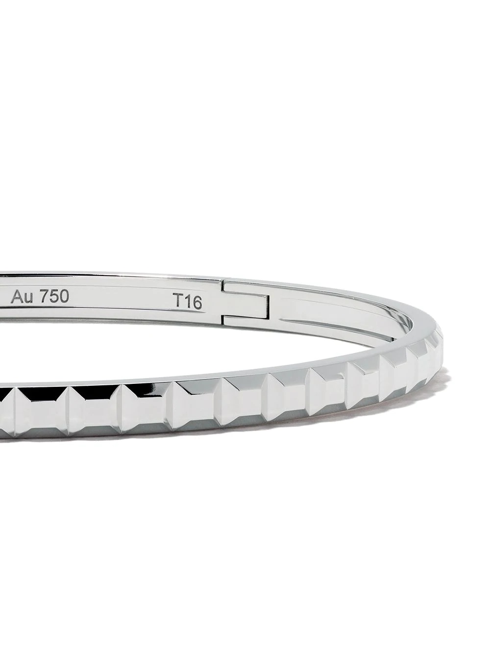 18kt white  gold Quatre Grosgrain bangle - 4