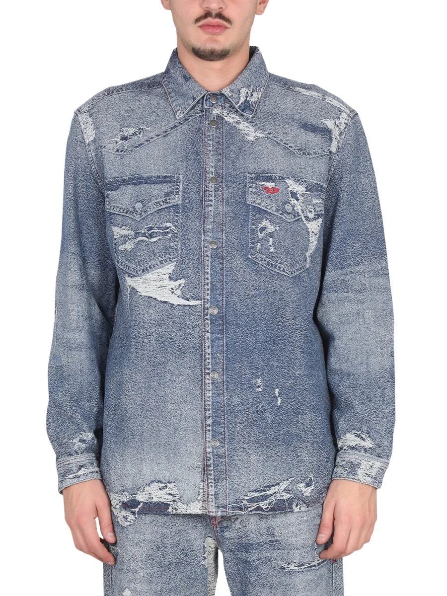 Diesel Men Jean Shirt - 1