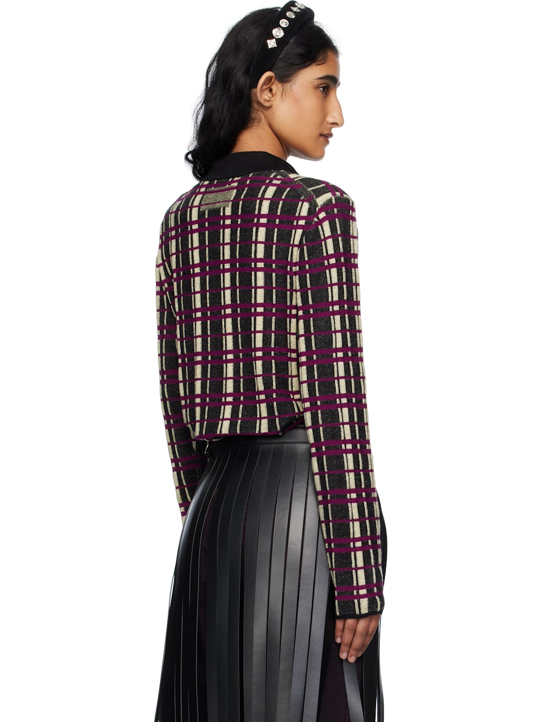 Black Faux-Leather Fringe Belt - 3