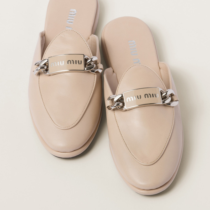 Miu Miu Leather loafers outlook