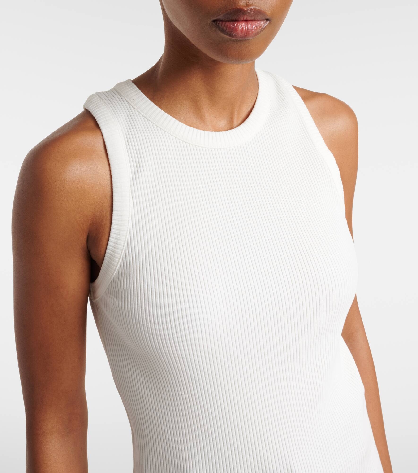 Patch-appliqué cotton-blend jersey tank top - 4