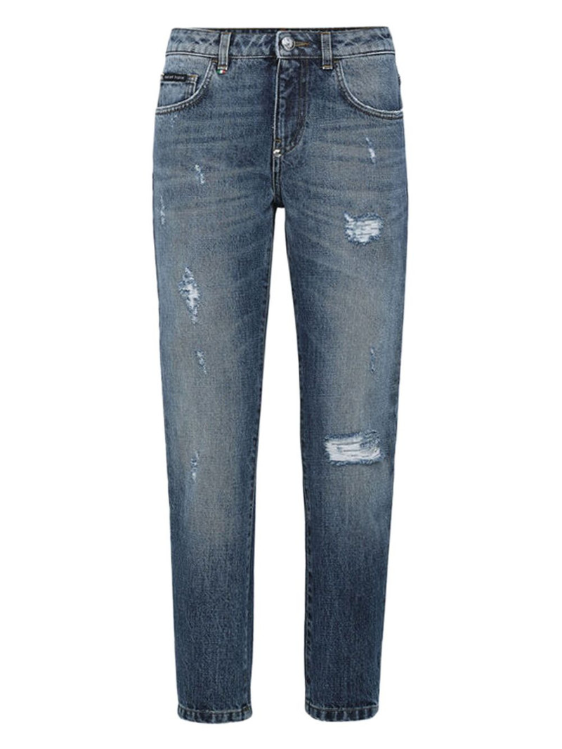 distressed-effect jeans 1