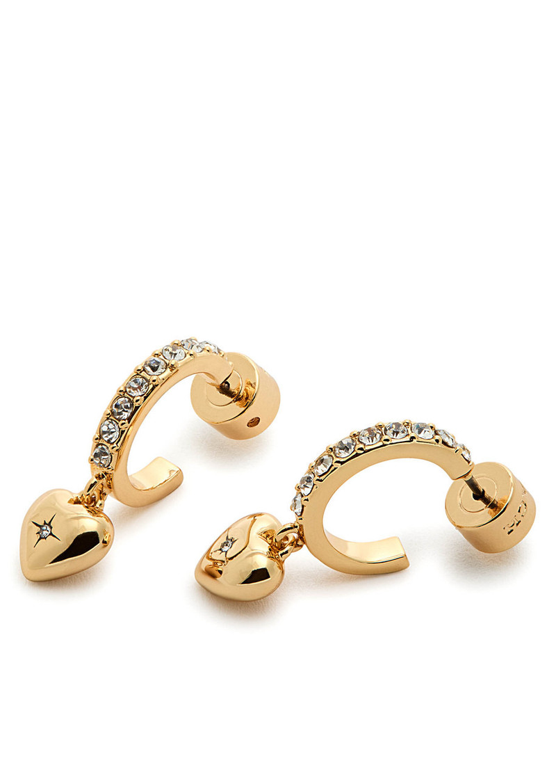 COACH Coach Heart Crystal-embellished Hoop Earrings outlook