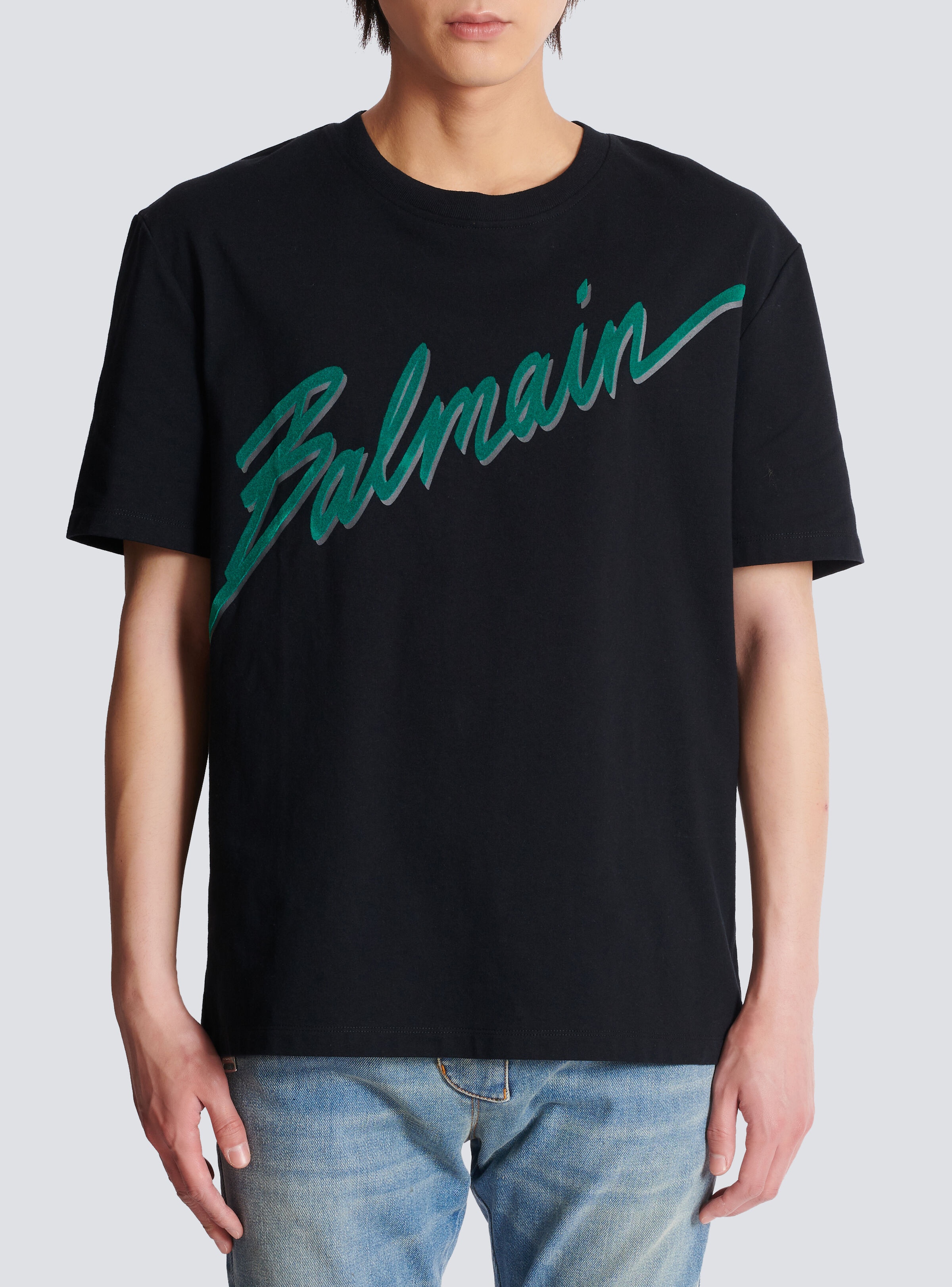 Balmain Lettre flocked T-shirt - 5
