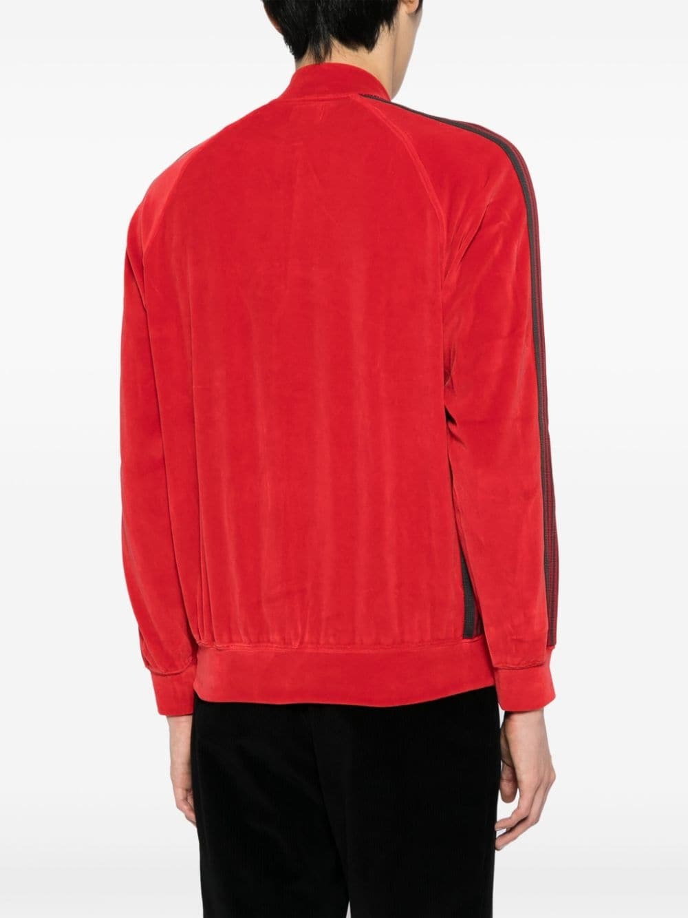 zip-up velour track jacket - 4