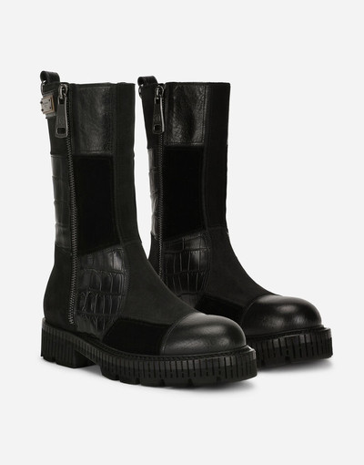 Dolce & Gabbana Mixed-materials boots with extra-light sole outlook