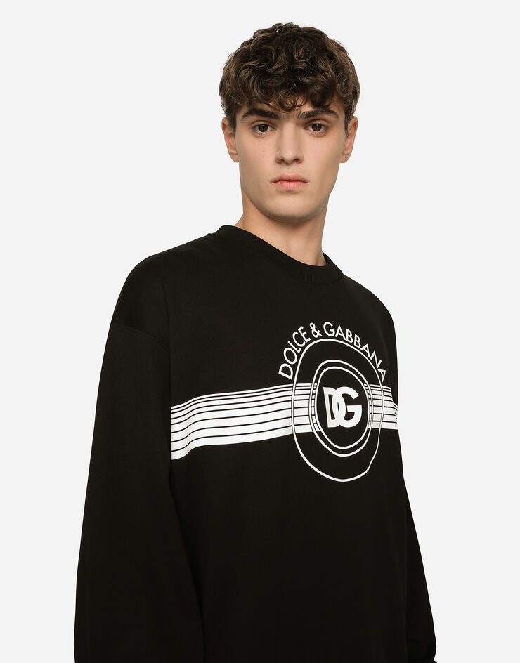 Jersey sweatshirt with DG logo print - 4