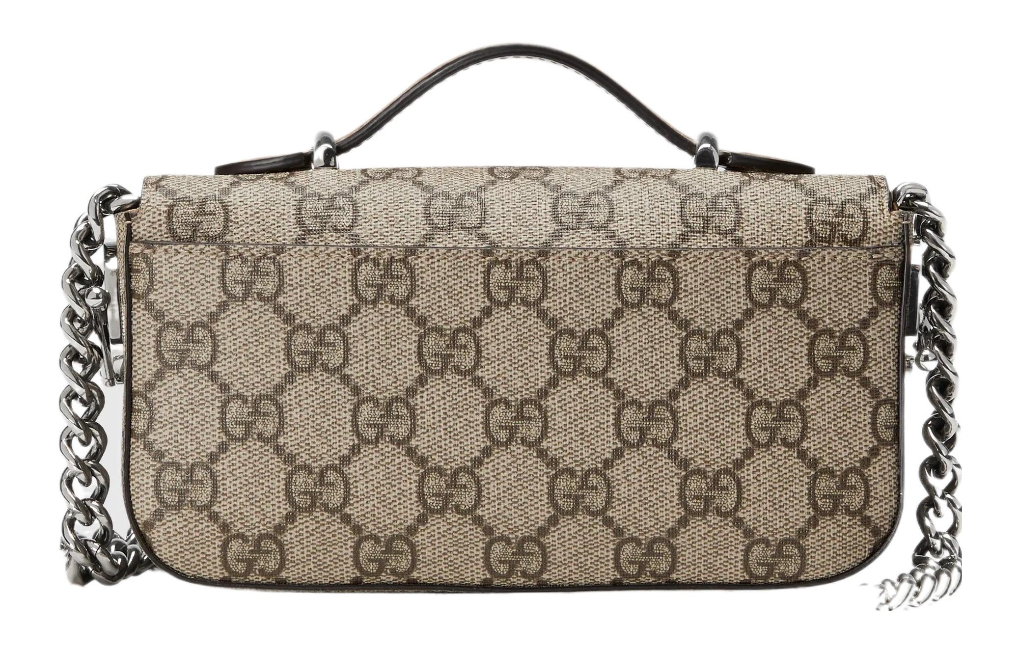 (WMNS) Gucci Petite GG Mini Bag 'Beige Ebony' 760194-92TIG-9770 - 3