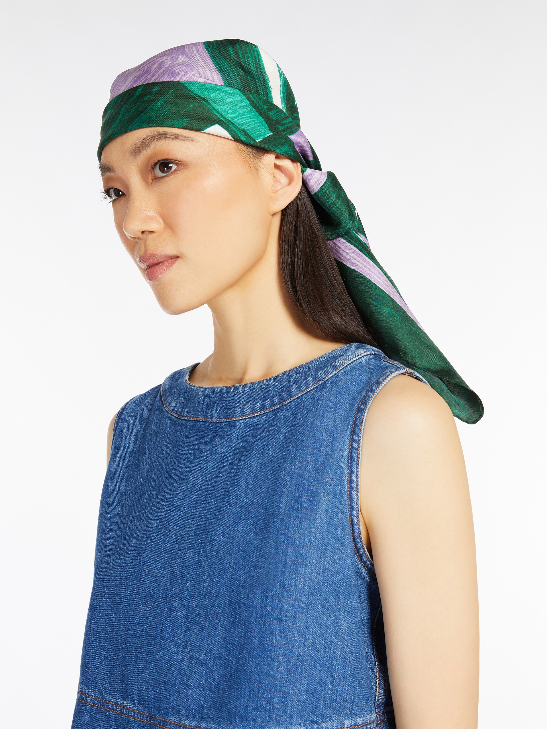 ONESTO3 Printed silk twill foulard - 4