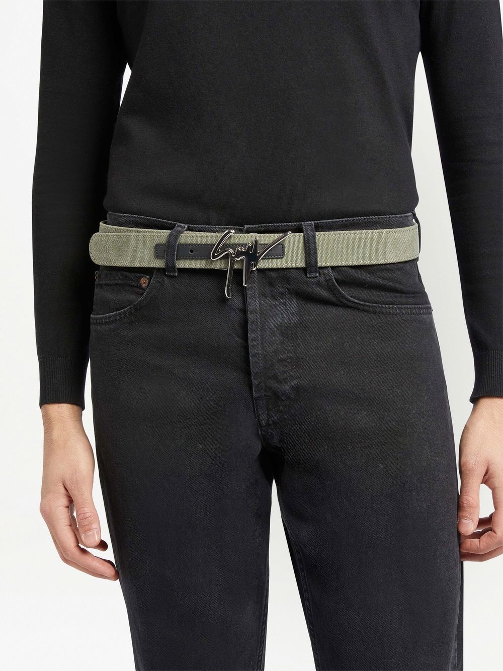 Giuseppe logo-buckle belt - 3