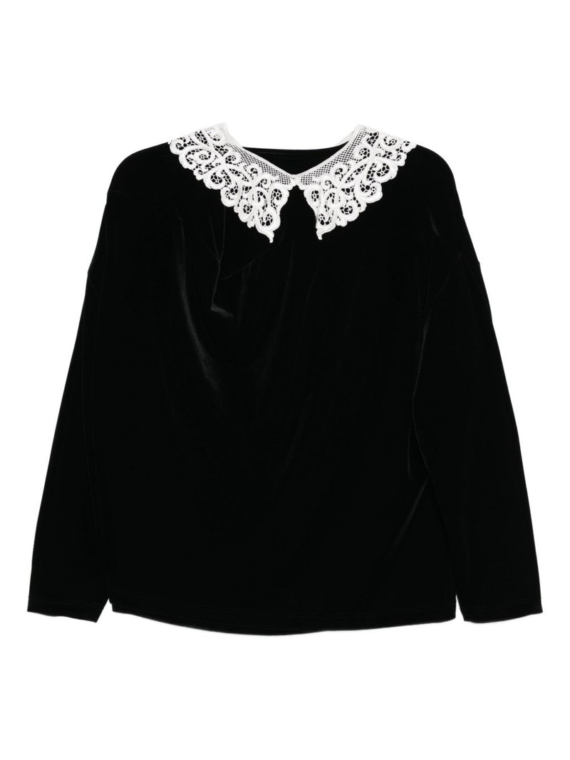 Junya Watanabe lace-embellished top outlook