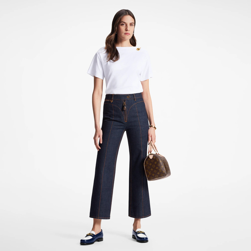 Louis Vuitton Indigo Blue Cropped Jeans outlook