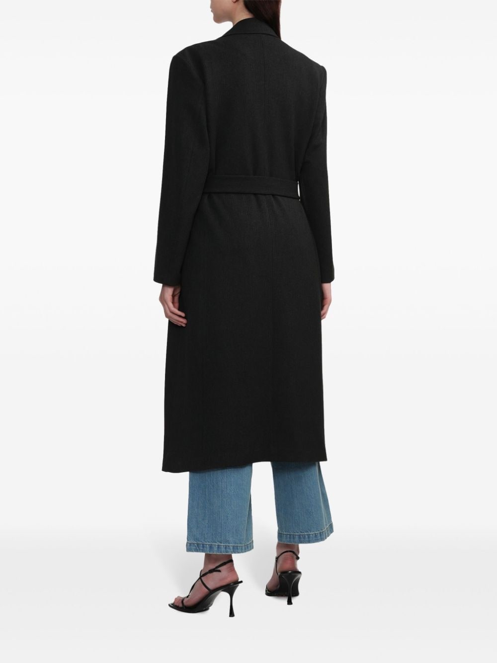 belted single-breasted coat - 4