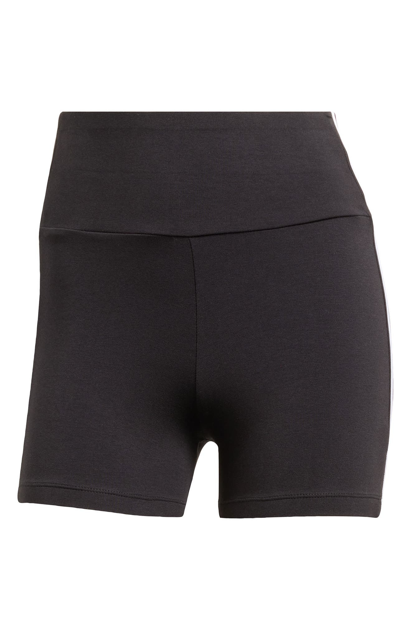 adidas 3-Stripes Booty Bike Shorts in Black/White at Nordstrom - 4