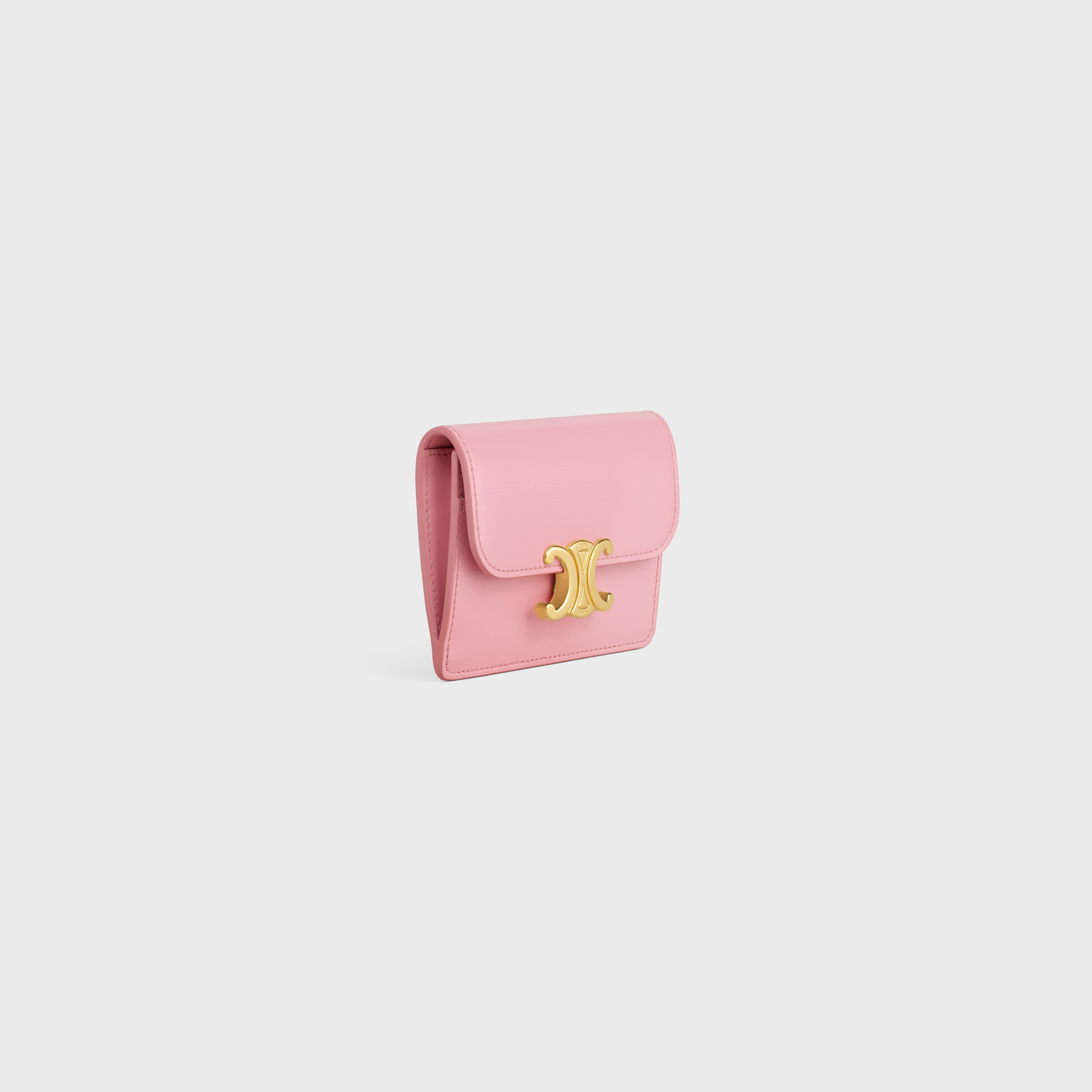 CARD HOLDER WITH FLAP TRIOMPHE in Shiny calfskin - 2