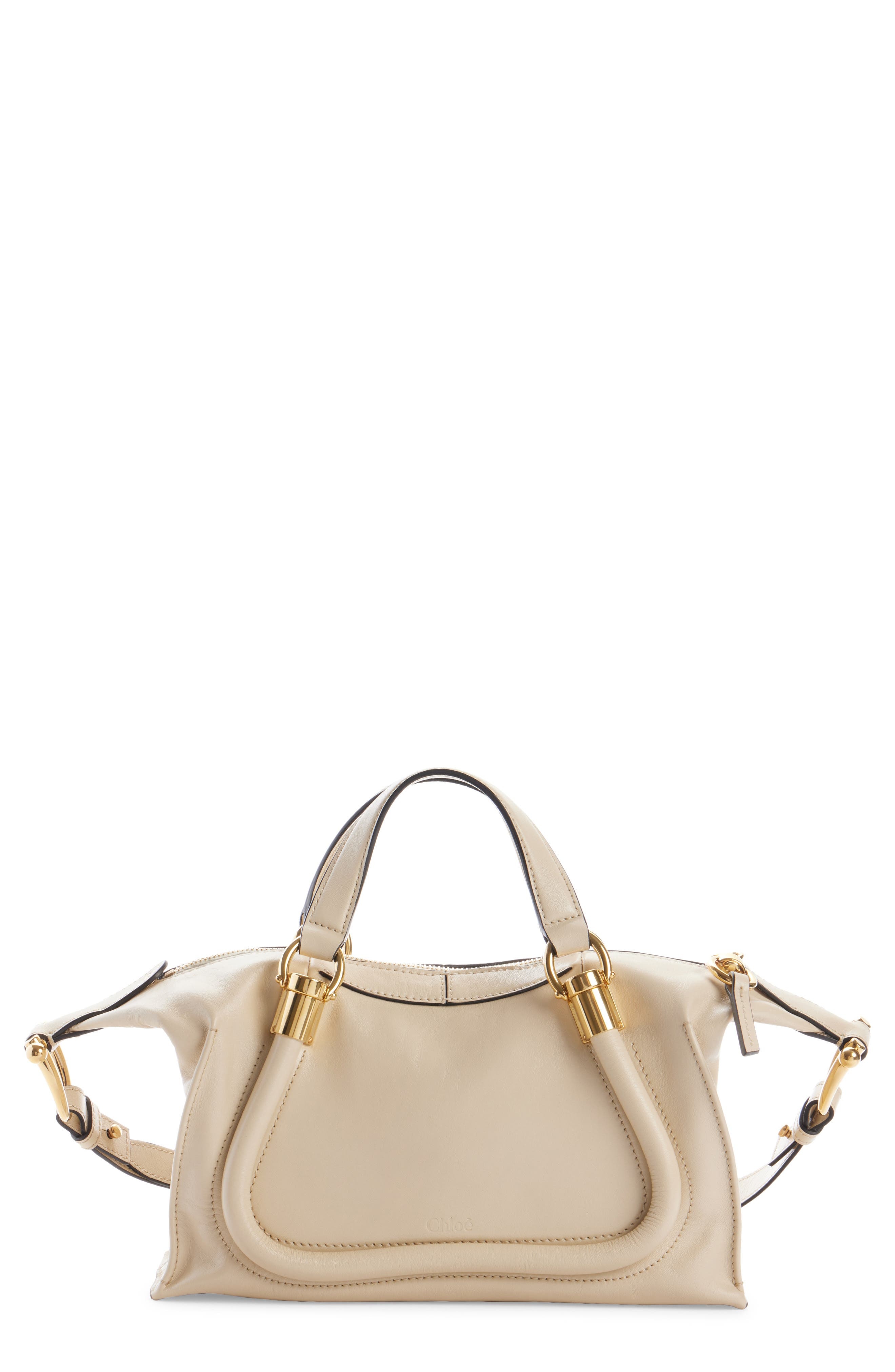Chloé Paraty 24 Leather Shoulder Bag in Sweet Beige at Nordstrom - 1