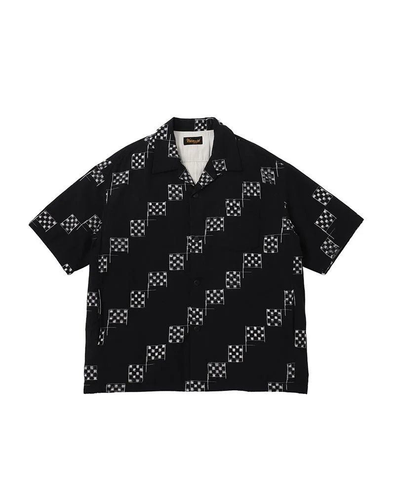 WALLIS DOWN SHIRT S/S KASURI BLACK - 1