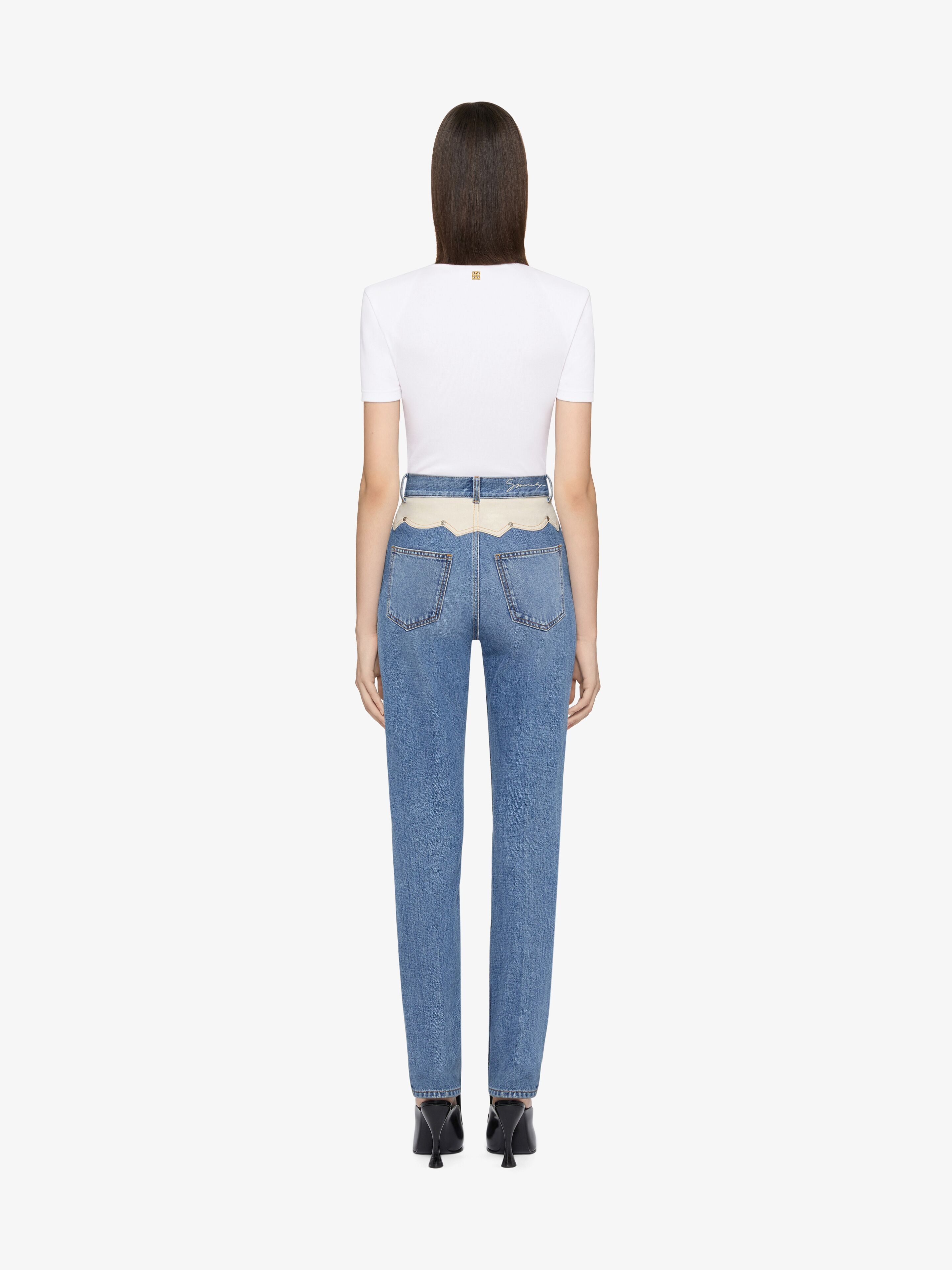 SLIM FIT JEANS IN DENIM WITH YOKE - 3